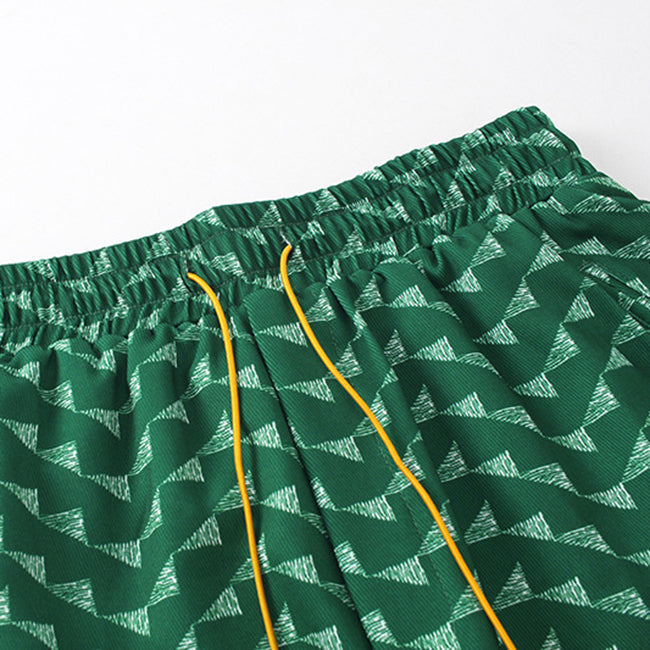 Rhude Letter Embroidered Hip Hop Casual Split Shorts