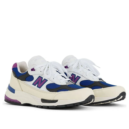U99278L New Balance 992 MiUSA White Royal Purple Fuchsia