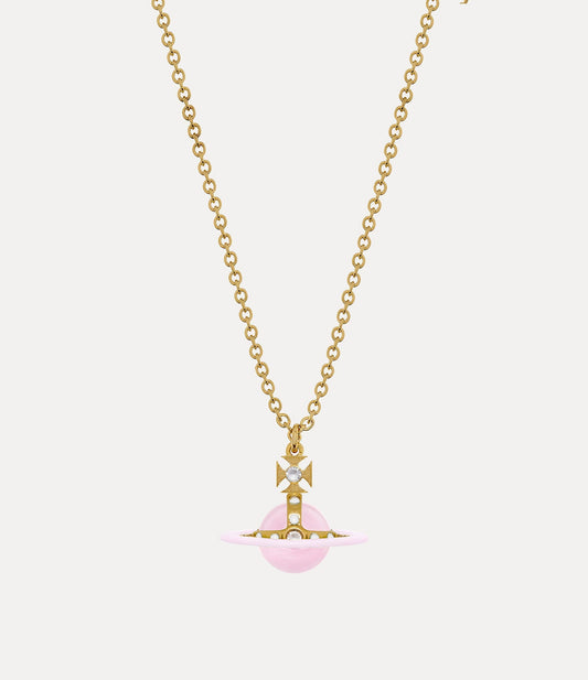 VIVIENNE WESTWOOD Original Orb Pendant Necklace Brass(Petite/Pink)