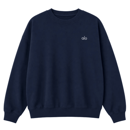 ALO Accolade Crew Neck Pullover Navy