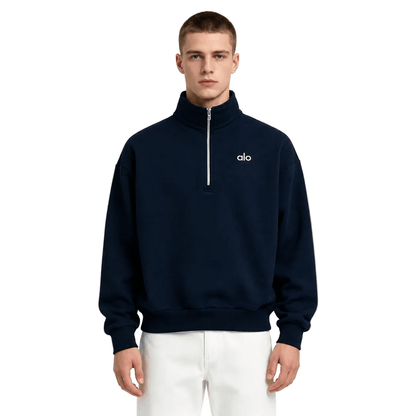 Alo Accolade quarter zip sweater Navy