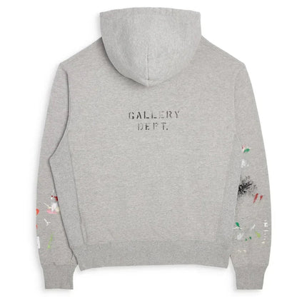DEPT LOGO PAINTED HOODIE Heather Grey