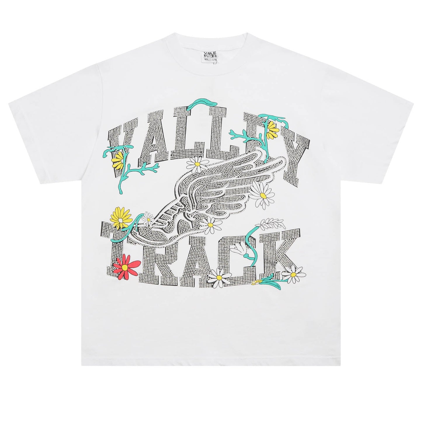 VALLEY Vale Forever WHITE BLING Rhinestone TEE