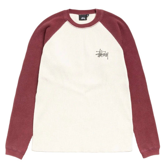 Stussy Thermal 2 Tone Raglan Shirt White