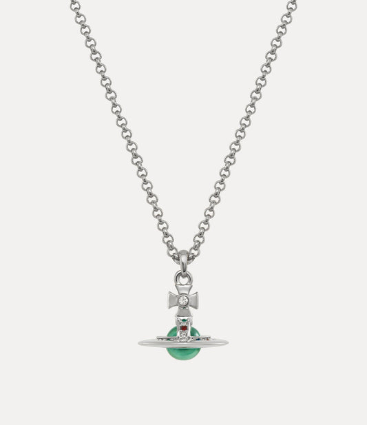 VIVIENNE WESTWOOD New orb pendant Brass(Petite/Silver/Green)