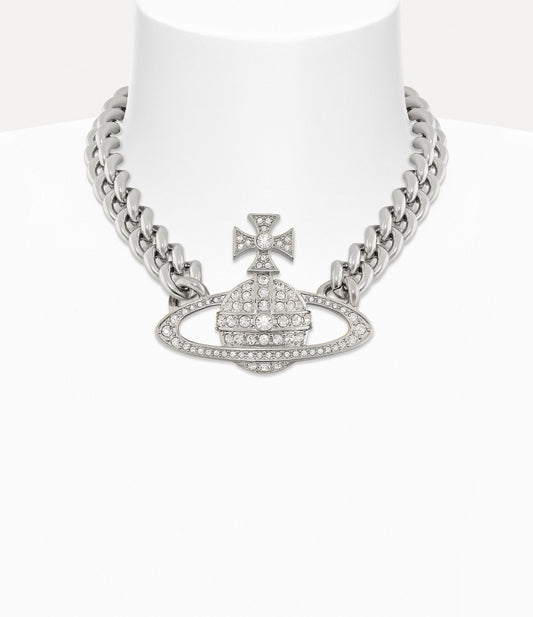 VIVIENNE WESTWOOD Neysa Chain Necklace Brass(Silver)